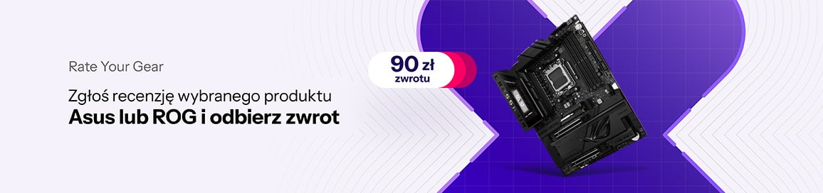 Zgłoś recenzje wybranego produktu Asus lub ROG i odbierz zwrot