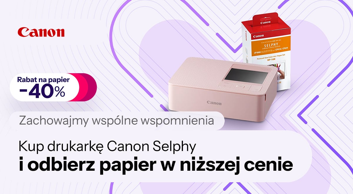 drukarki Selphy CP1500 + papier 40% taniej 